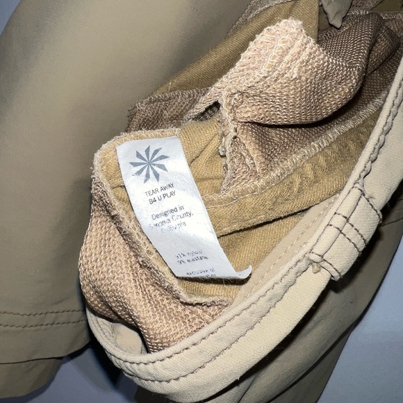 Athleta Tear Away B4 U Play Khaki Skirt Skort Zipper Pockets Like New Minor Flaw - Picture 6 of 9